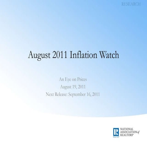 Inflation Watch: August 2011