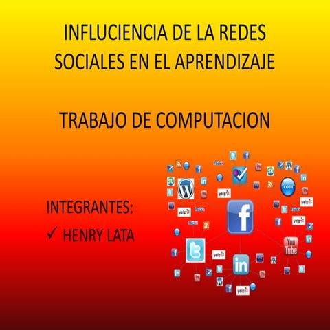 Influciencia de la redes sociales en el aprendizaje