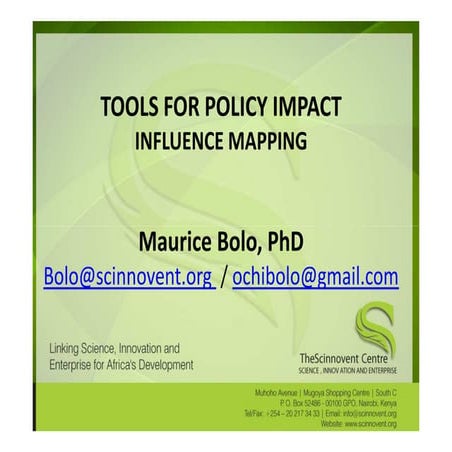 Influence mapping influencing policy change nairobi [compatibility mode]