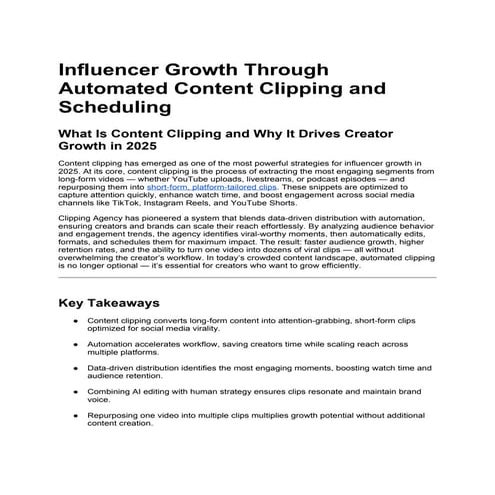 Influencer Growth Through Automated Content Clipping and Scheduling.docx