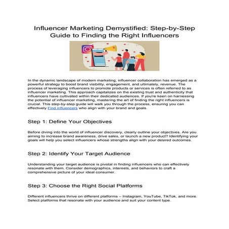 How to find influencers for your brand | PDF