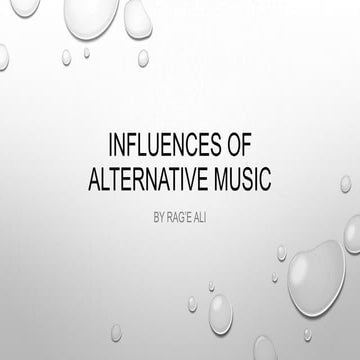 Influences of alternative music