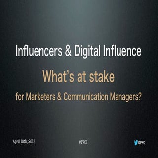 Digital Influence : what's at stake...
