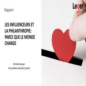 Les influenceurs et la philanthropie: Parce que le monde change