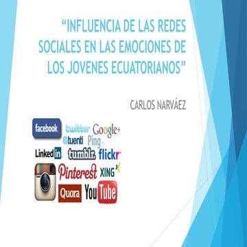 Influencia de las redes sociales en las emociones de los jóvenes | PPTX