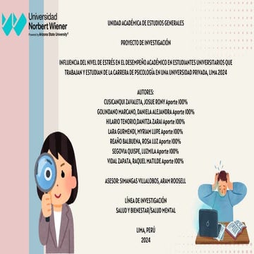 INFLUENCIA DEL NIVEL DE ESTRÉS EN EL DESEMPEÑO ACADÉMICO EN ESTUDIANTES UNIVE...