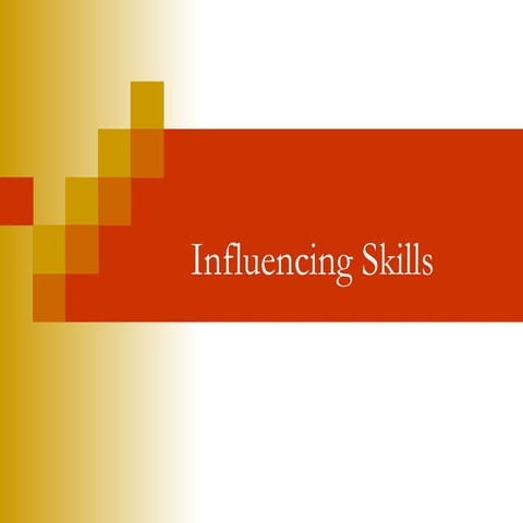 Influencing skills