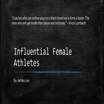 Influential female athletes complete