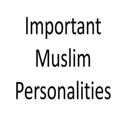 Influential muslims