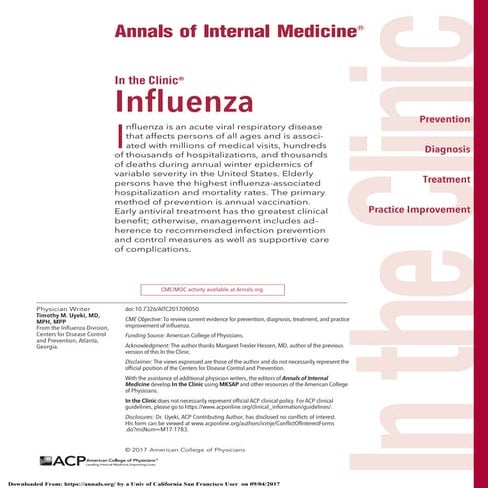 Influenza infection | PPTX