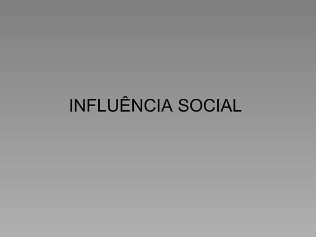 Influência social