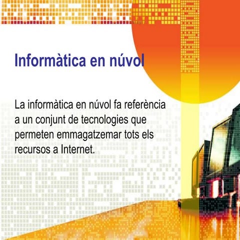 Informàtica en núvol capital letters | PPT