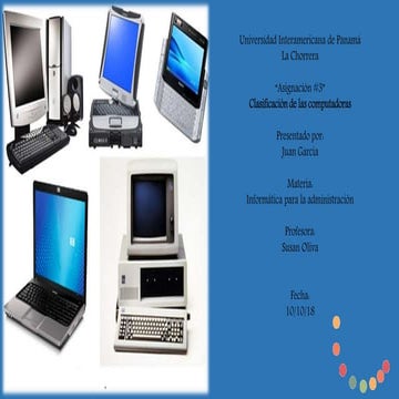 Clasificación de las computadoras 