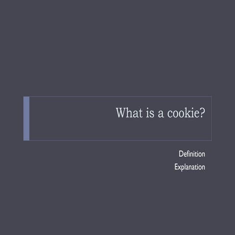 Electronic computer cookies