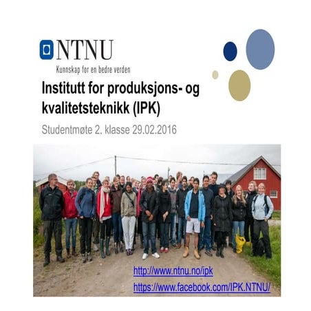 NTNU IPK - Info 2 klasse