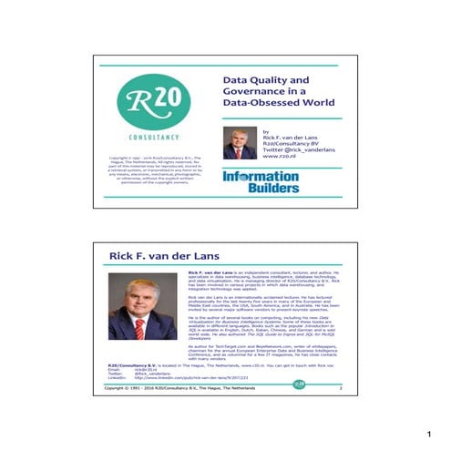 Data Quality and Governance in a Data Obsessed World