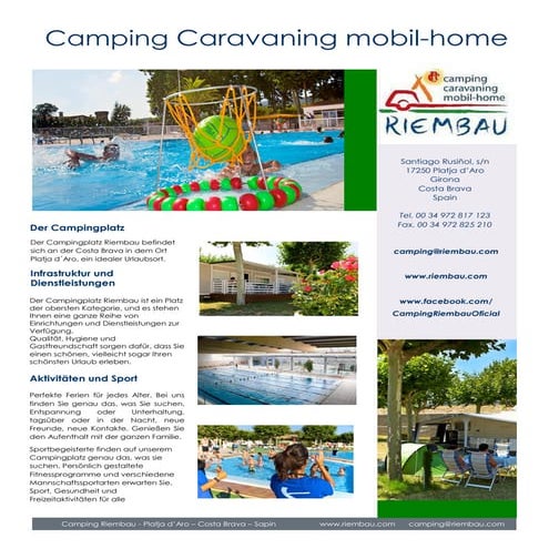 Broschre in deutscher Camping Riembau | PDF