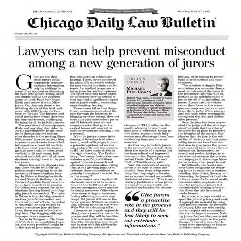 Cogan's Corner Juror Misconduct