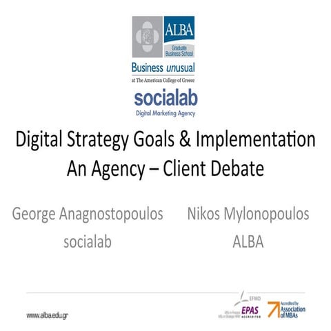 ALBA Graduate Business School & Socialab Presentation InfoCom World