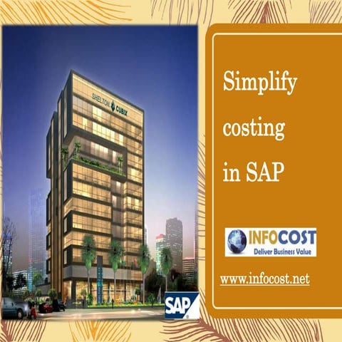 Infocost solutions pvt ltd -Costing in SAP