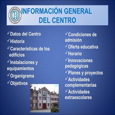 Info general del centro 2