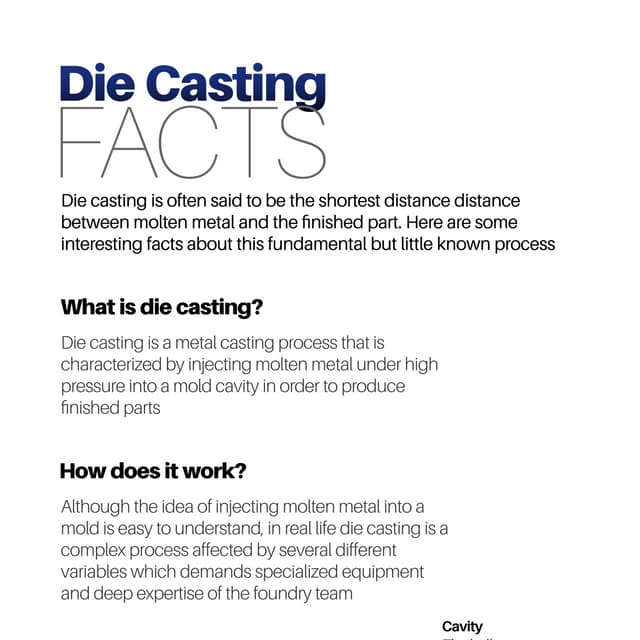 Die Casting Facts Infographic