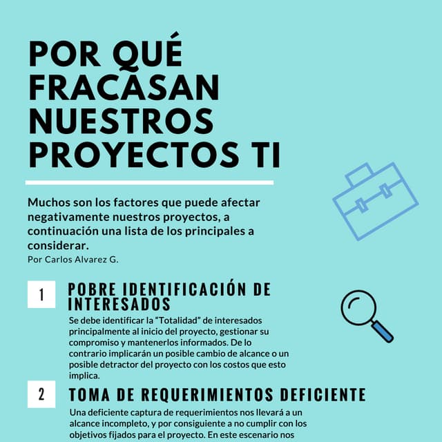 Infografía por qué fracasan los proyectos | PDF