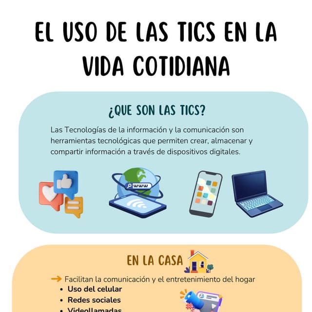 Infografía EL uso de las tic en la vida cotidiana | PDF
