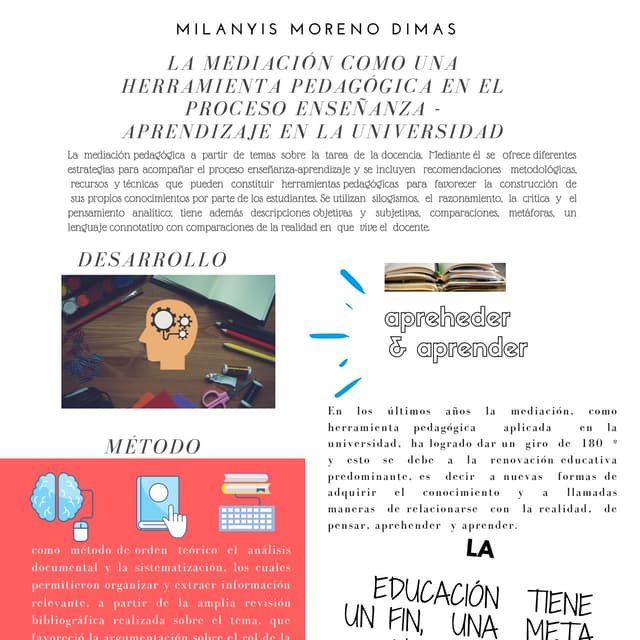 LA MEDIACIÓN COMO UNA HERRAMIENTA PEDAGÓGICA EN EL PROCESO ENSEÑANZA - APRENDIZAJE EN LA UNIVERSIDAD