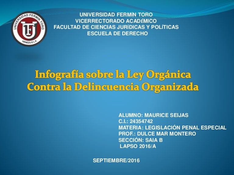 Infografia Ley Orgánica contra la delincuencia Organizada