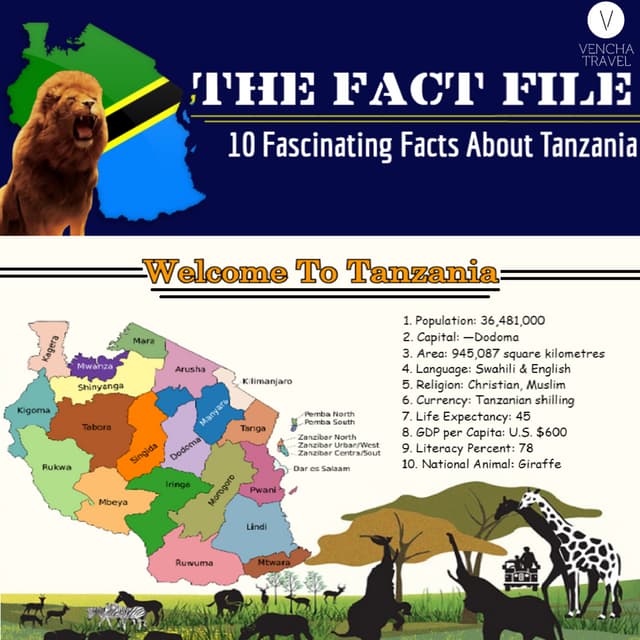 Infographic 10 fascinating facts of tanzania | PDF