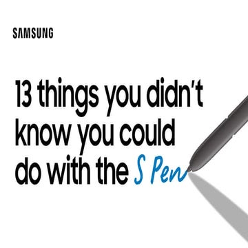 13 tricks to get the most out of the S Pen