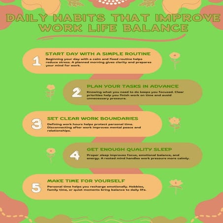 What are the Daily habits that improve your Work Life Balance? | PDF