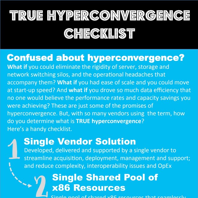 True Hyperconvergence Checklist from SimpliVity 