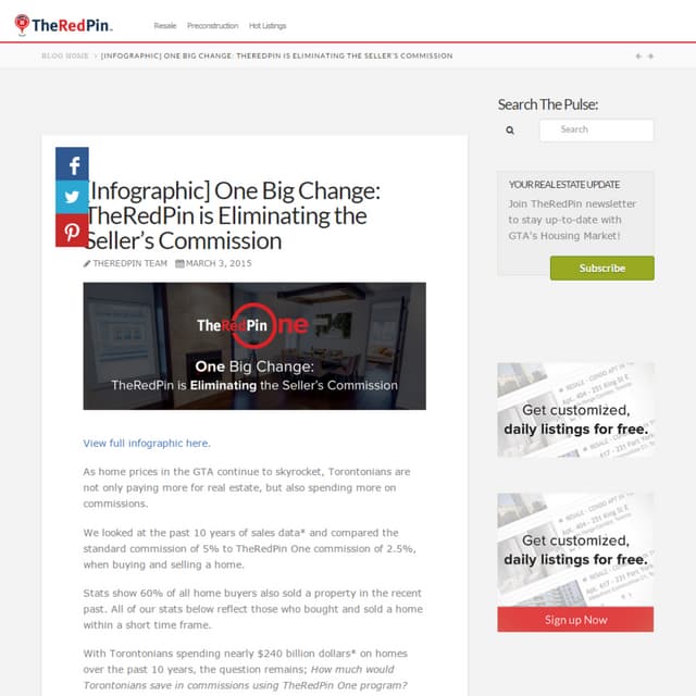 [Infographic] one big change the redpin is eliminating the seller’s commission