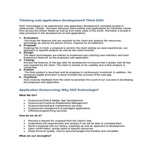 Software company Jacksonville | SGS Technologies