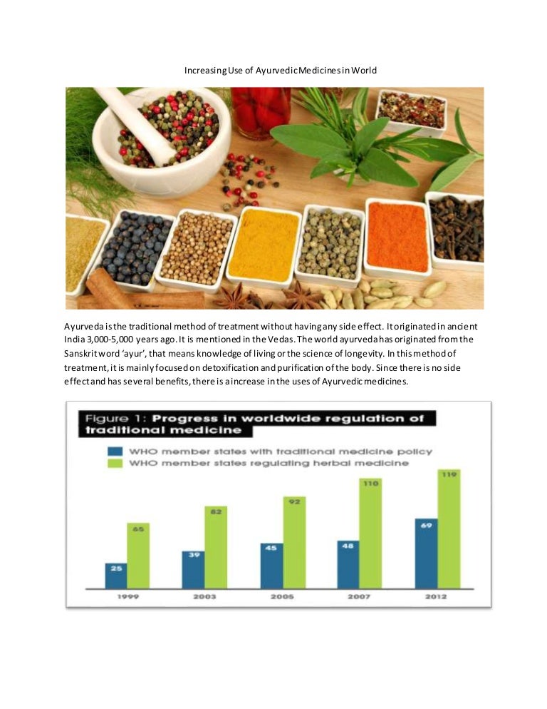 Increasing Use of Ayurvedic Medicines in World