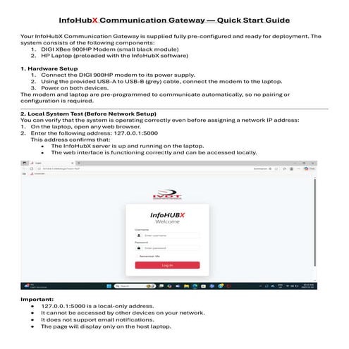 InfoHubX - Quick Start Guide, Material Handling Fleet Automatic data ...