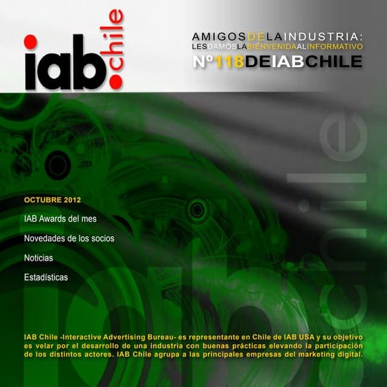 Informativo IAB Chile Octubre 2012