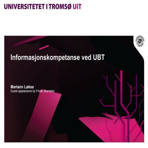 Informasjonskompetanse UBT