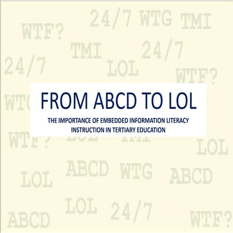  FROM ABCD TO LOL