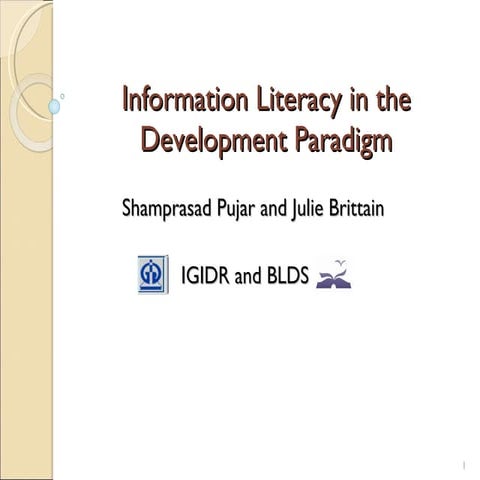 Information literacy presentation
