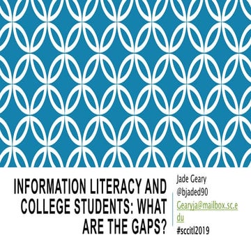 Information literacy skills and college students | PPTX