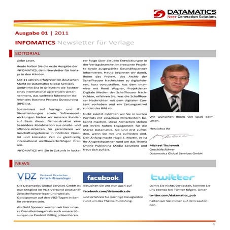 Informatics Newsletter Verlage 2011-01