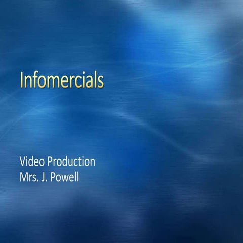 Infomercials PowerPoint