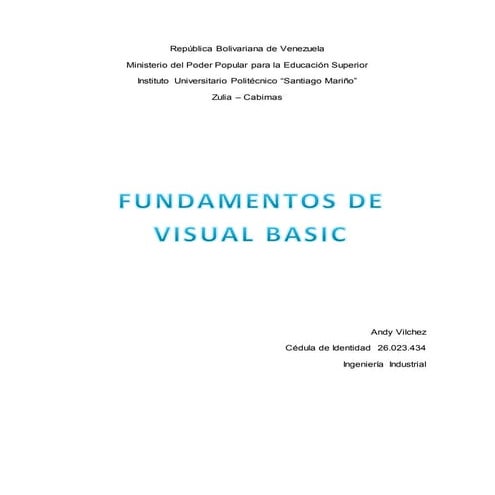 Infome visual basic