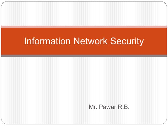 Infomration & network security