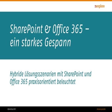 InfoNet Day 2015: Sharepoint und Office 365 - ein starkes Gespann
