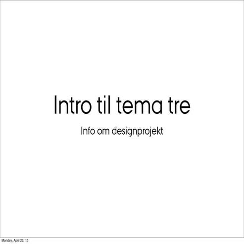 Info om designprojekt