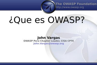 Review OWASP 2014 - OWASP Perú